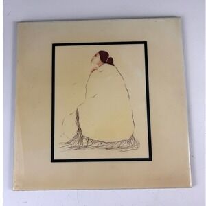 Vintage R.C. Gorman "Woman From Canyon De Chelly" Ceramic Art Tile 12x12